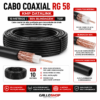 10 M -  Cabo Coaxial Rg 58 Kmp Datalink