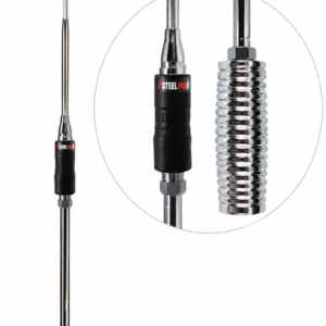 RP2022 - Antena PX Movel (Viuva Negra) Cromada com Mola
