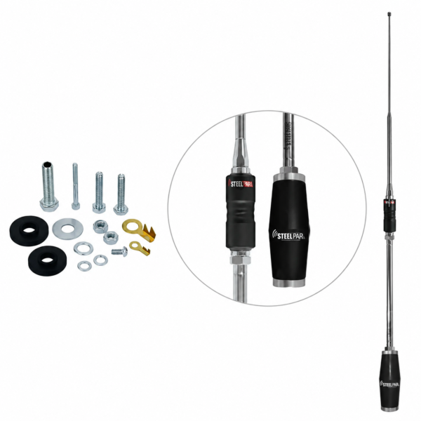 RP2021 - Antena PX Movel com Mola Cromada Argentina 163cm 200 Watts