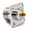 Conector UHF Femea Base quadrada para Painel