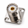 Conector UHF Femea Base quadrada para Painel
