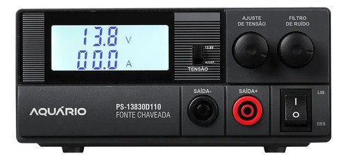 Fonte Digital 30a Aquário Ps-13830d110 Para Rádio Px Vhf 127v